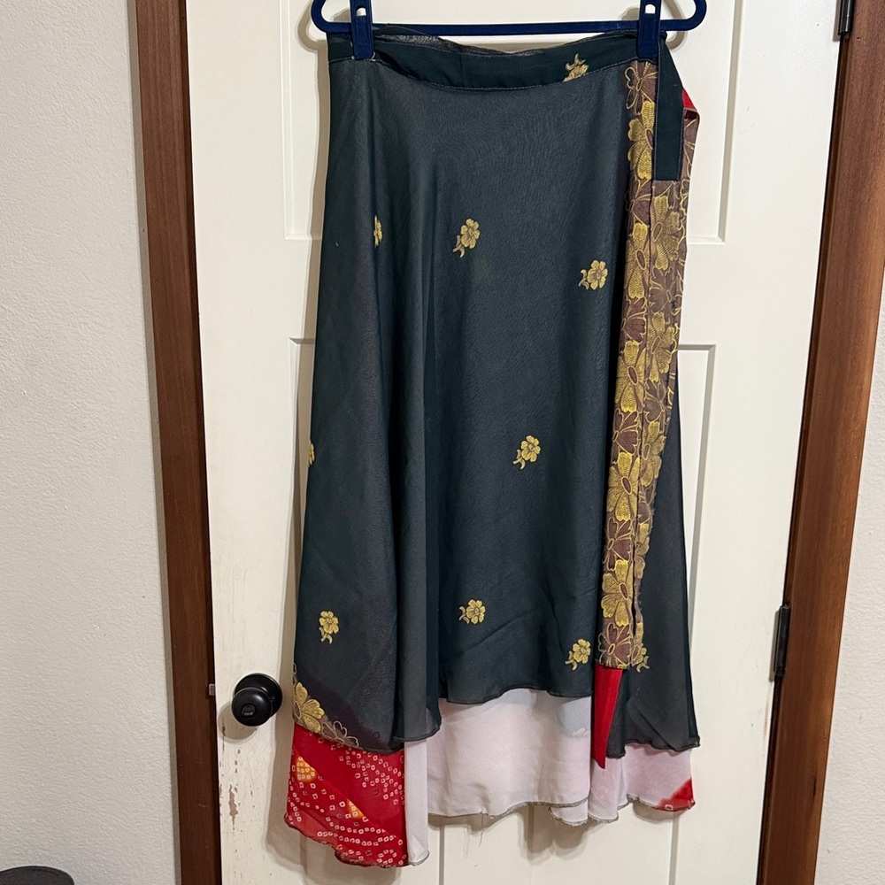Reclaimed Saree Multicolor Women's Wrap Skirt